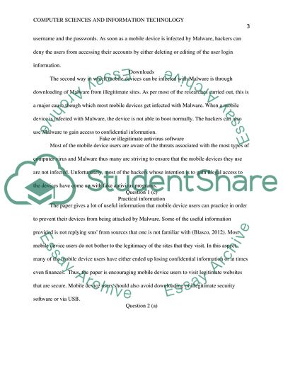 Malware Hiding and/or Spreading on Mobile Devices