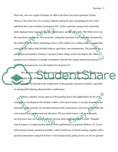 Claude Debussy and the Javanese Gamelan