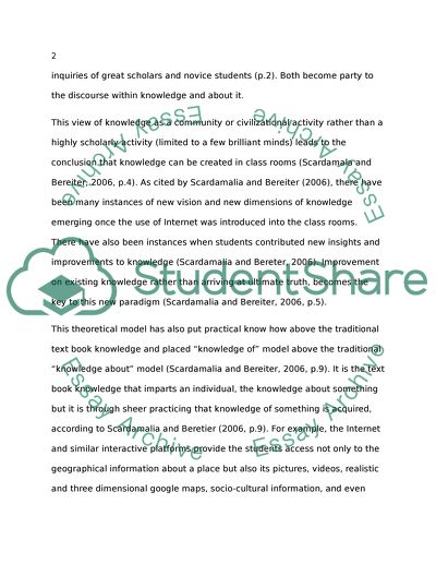 Knowledge Building: Theory, Pedagogy, And Technology