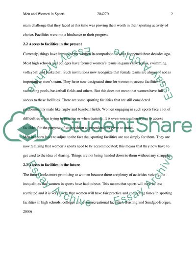 Men and Women in Sports