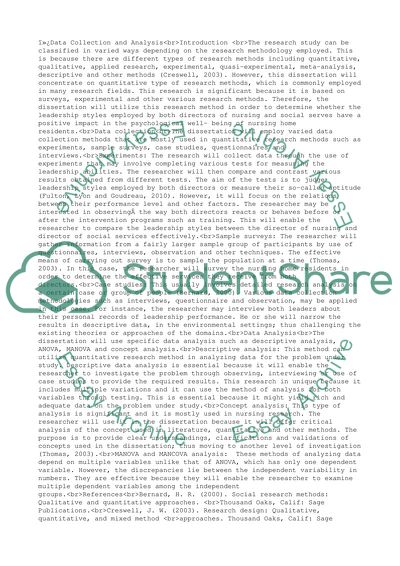 Classification of Data Collection and Analysis Depending on the Research Methodology Employed