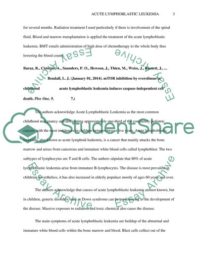 Acute Lymphoblastic Leukemia