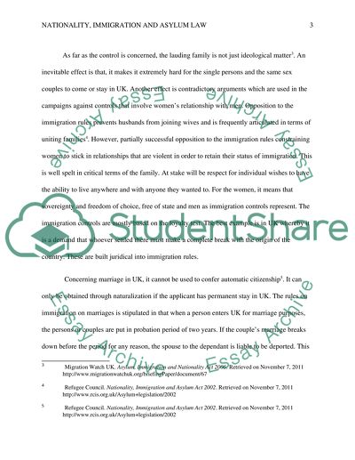 Nationality, Immigration & Asylum Law