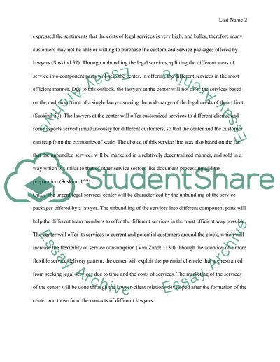 New Legal Services Niche