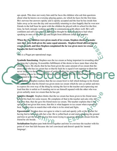 Case Study: cognitive, socioeconomuc, and moral development