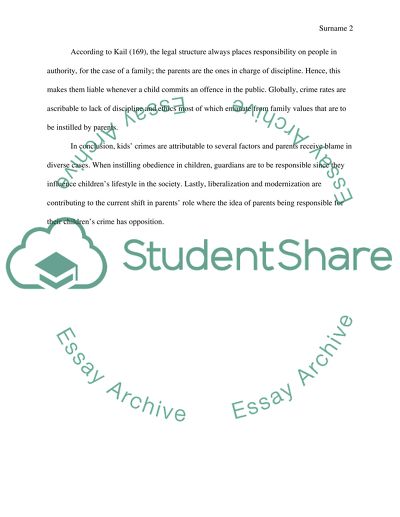 Parents Should not be punished for their Childrens Crimes