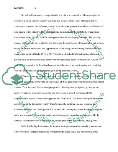 Conceptual Reflection of the Accumulation of Human Capital in Tourism