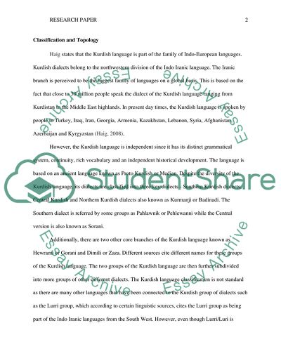 The kurdish language