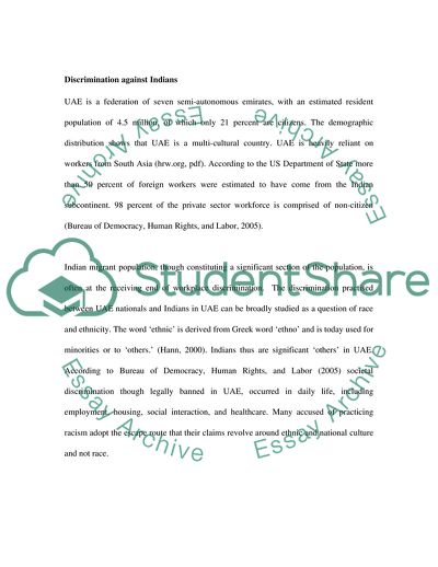 Racial Discrimination in UAE