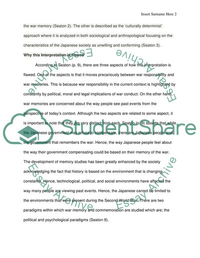 Orthodox Interpretation of Japanese War Memories