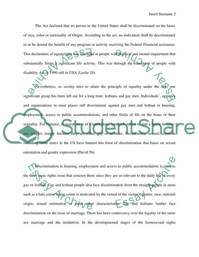 Equality between sexual orientations