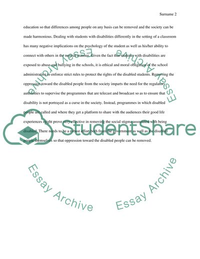 Help the handicap essay image