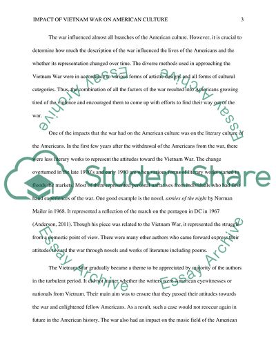 Impact of Vietnam War on American Culture