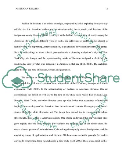 American Realism Background