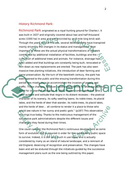 Richmond Park: Playground and Horse Track Management Plan