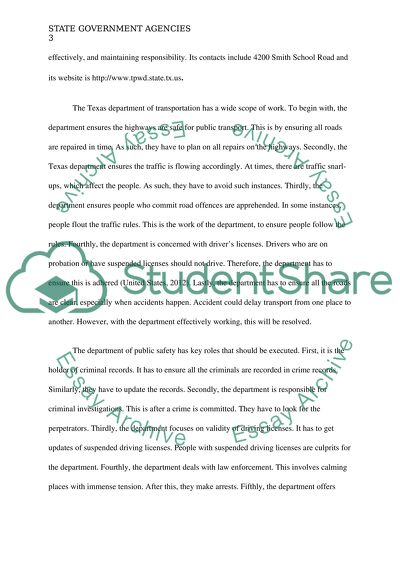 Research on state government agencies