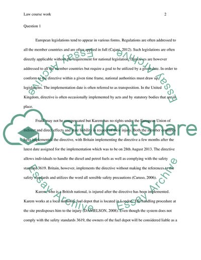 EU Law - the Behavior of the Government of France