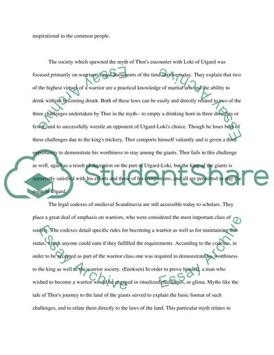 The context of Thors journey to Utgard