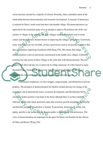 The Relationship Between Authoritarian Rules and Economic Growth in Russia and China