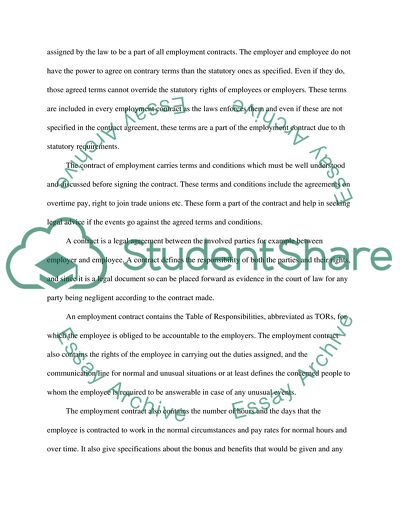 Understanding the Employment Contracts