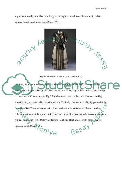 A Documentation of Fashion Trends during 1890s and 1900