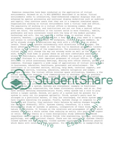 Dialogues in Virtual Environment