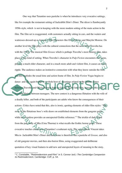 How Pulp Fiction can be read as postmodern