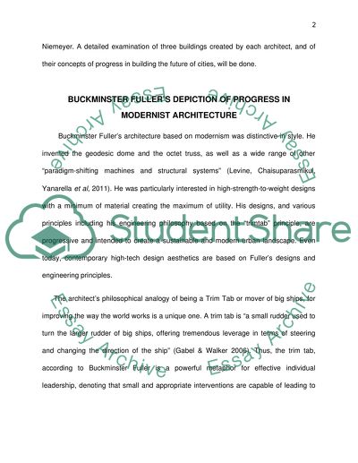 Modernist Architecture Based on the Theme of Progres