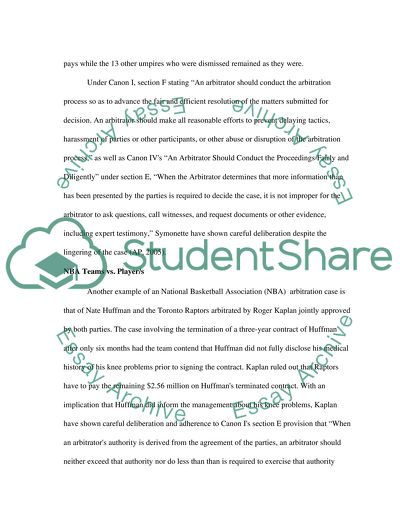 Sports Arbitration Cases