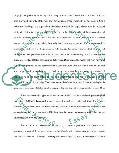 The Proofs of the Existence of God