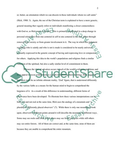 The Religious Perspective of John Hick