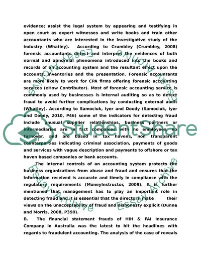 The Highest Level of Forensic Accounting Assurance