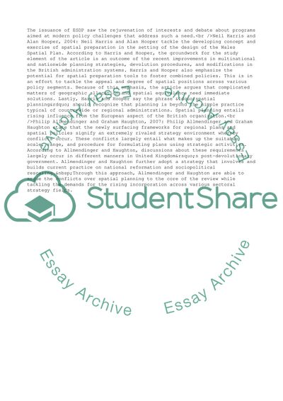 Critical Debates in Planning