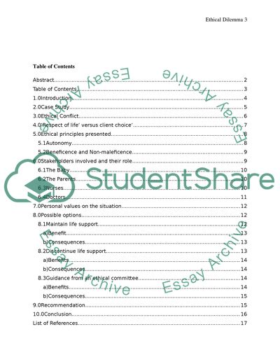Ethical Dilemma in Nursing