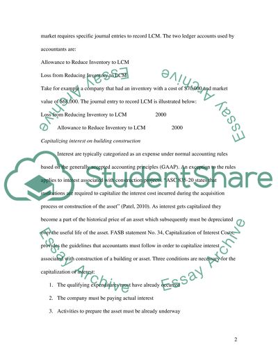 Inventory and Fixed Assest