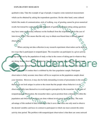 Qualitative Methods: Application of Exploratory Research