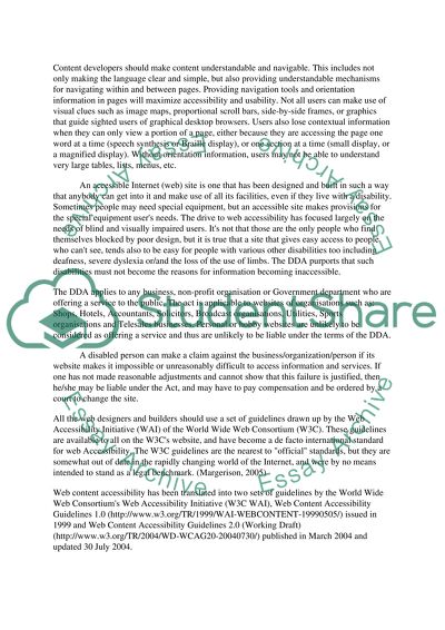 Definition of Disability In Relation To Using Website or Computers