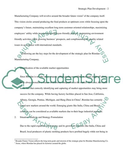 Strategic Plan Developement Paper