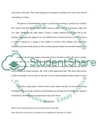Bagdad Caf Film Analysis