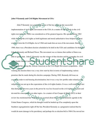 Essay on the civil rights movement