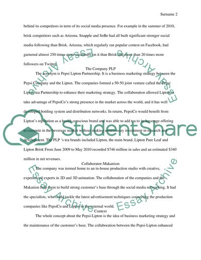 Marketing Strategies for Pepsi-Lipton Company