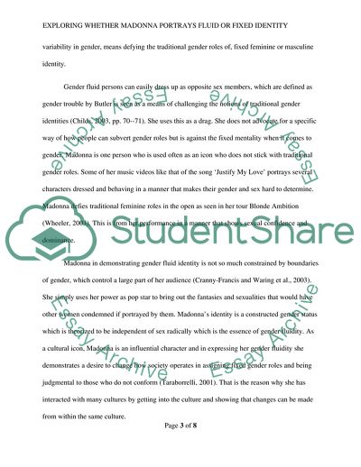 Whether Madonna Portrays Fluid or Fixed Identity
