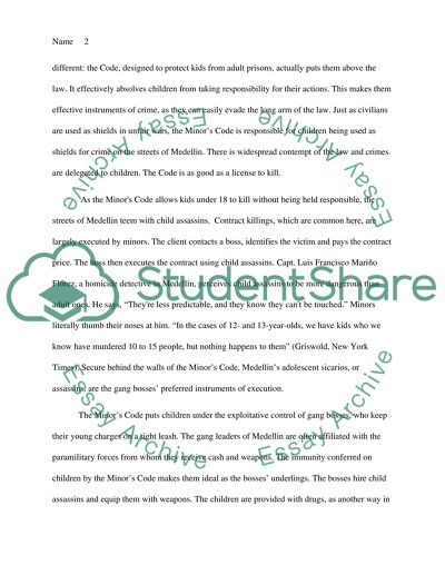 Letter to Colombian Government (Writing to Argue)