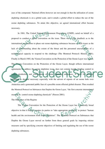 Ozone depletion essay