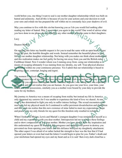 A Letter from Lucy Critique