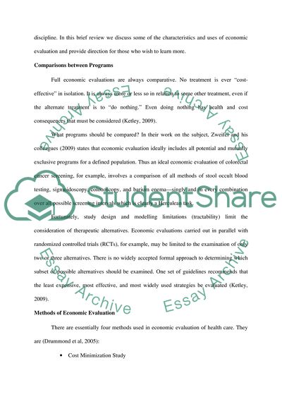 Essentials of Economic Evaluation in Health Care