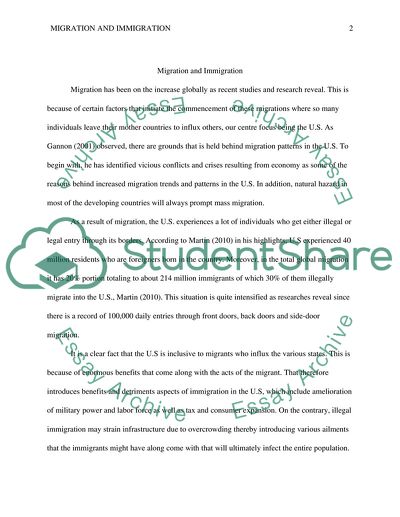 Migration and Immigration