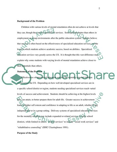 Mental Retardation in the Special Education Classroom