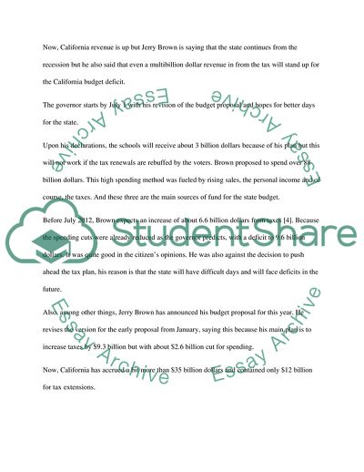 Jerry Browns California Budget Proposal