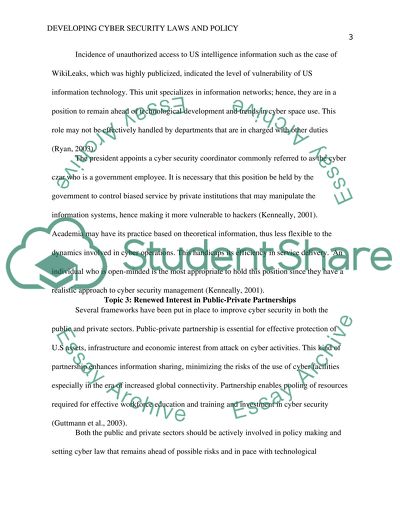 Developing Cybersecurity Law and Policy